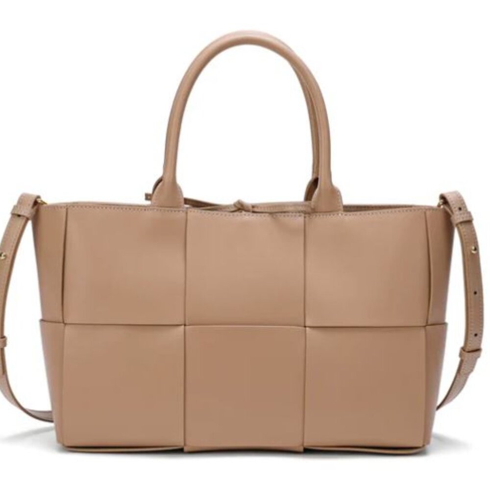 Functional woven tote bag, Crossbody top handle perfect for any season